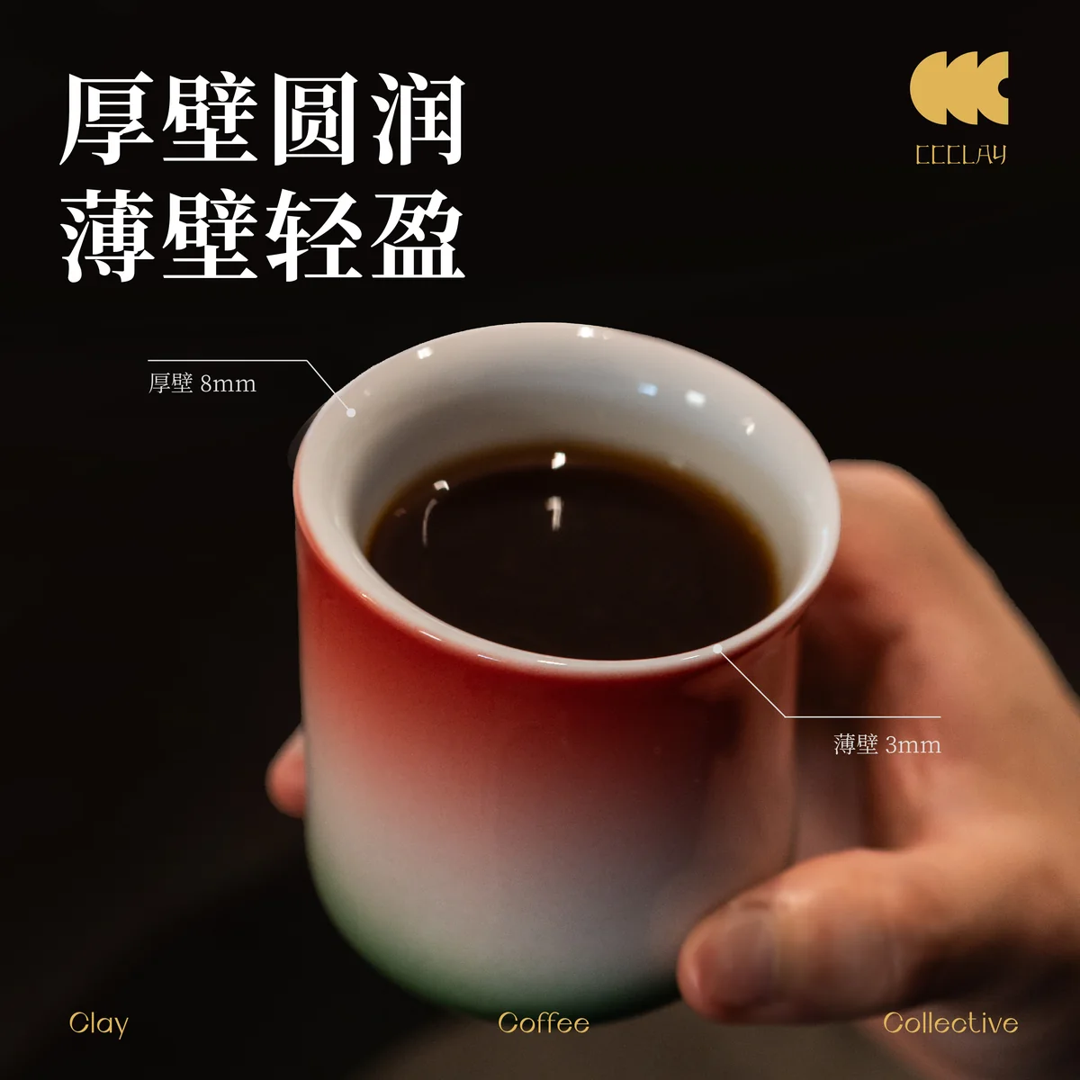 CCCLAY 无限倾角杯厚壁与薄壁结构主图